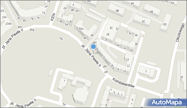 Gorzów Wielkopolski, Plac Jana Pawła II, 22l, mapa Gorzów Wielkopolski