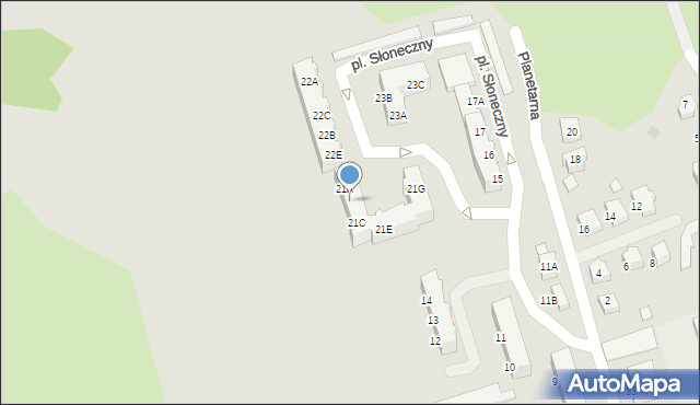 Gorzów Wielkopolski, Plac Słoneczny, 21B, mapa Gorzów Wielkopolski