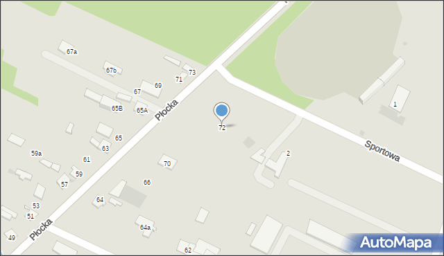 Gostynin, Płocka, 72, mapa Gostynin