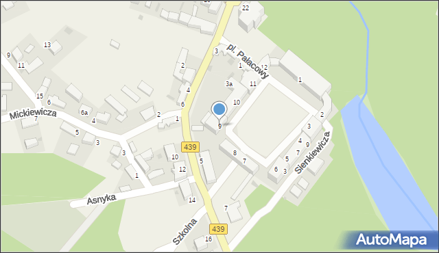Goszcz, Plac Pałacowy, 9, mapa Goszcz