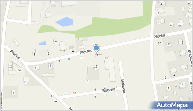 Gozdowo, Płocka, 14, mapa Gozdowo