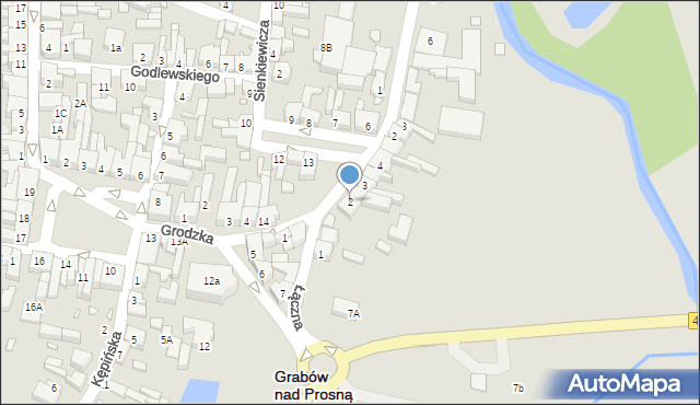 Grabów nad Prosną, Plac Powstańców Wielkopolskich, 2, mapa Grabów nad Prosną