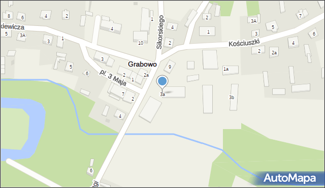 Grabowo, Plac 3 Maja, 3a, mapa Grabowo