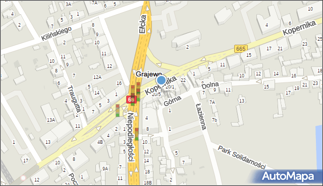 Grajewo, Plac Niepodległości, 20/4, mapa Grajewo