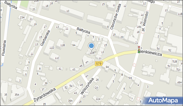 Grodzisk Mazowiecki, Plac Króla Zygmunta Starego, 12A, mapa Grodzisk Mazowiecki
