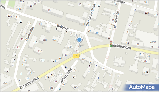 Grodzisk Mazowiecki, Plac Króla Zygmunta Starego, 13, mapa Grodzisk Mazowiecki