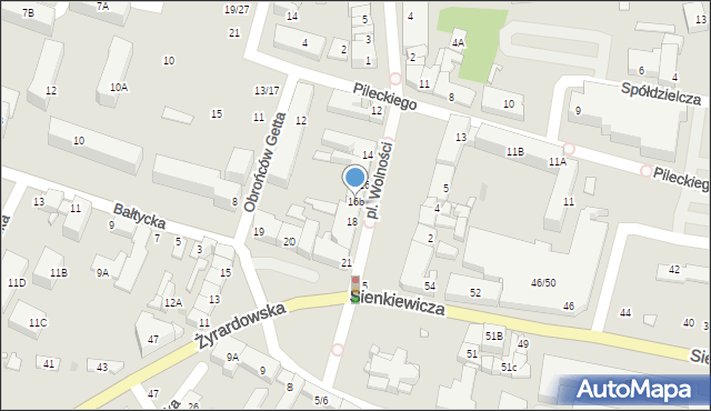 Grodzisk Mazowiecki, Plac Wolności, 18A, mapa Grodzisk Mazowiecki