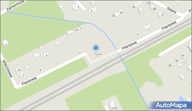 Grodzisk Mazowiecki, Plantowa, 1, mapa Grodzisk Mazowiecki
