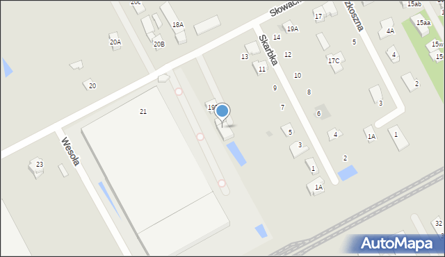 Grodzisk Mazowiecki, Plantowa, 19c, mapa Grodzisk Mazowiecki