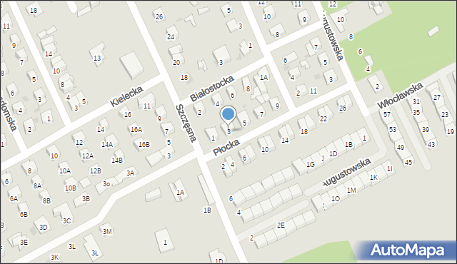 Grodzisk Mazowiecki, Płocka, 3, mapa Grodzisk Mazowiecki