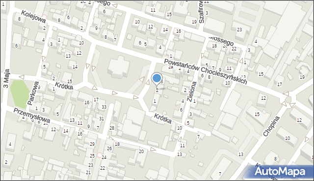 Grodzisk Wielkopolski, Plac Powstańców Wielkopolskich, 2, mapa Grodzisk Wielkopolski