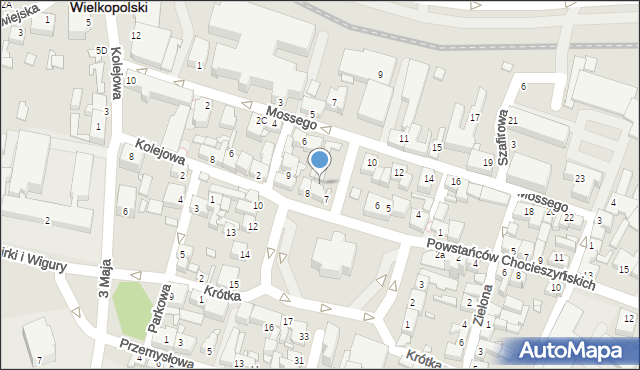 Grodzisk Wielkopolski, Plac Powstańców Wielkopolskich, 7a, mapa Grodzisk Wielkopolski
