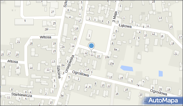 Grzegorzew, Plac Tysiąclecia Państwa Polskiego, 11a, mapa Grzegorzew