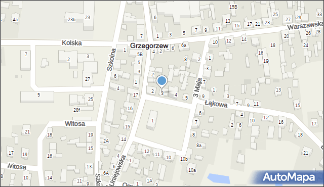 Grzegorzew, Plac Tysiąclecia Państwa Polskiego, 3, mapa Grzegorzew