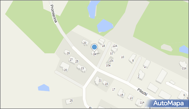 Gutkowo, Pliszki, 14, mapa Gutkowo