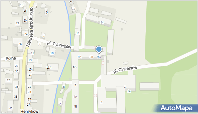 Henryków, Plac Cystersów, 9C, mapa Henryków