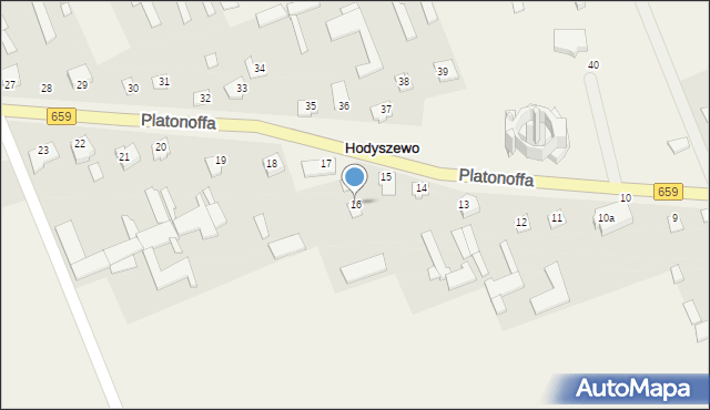 Hodyszewo, Platonoffa Stefana, ppłk., 16, mapa Hodyszewo