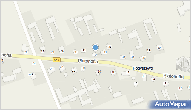 Hodyszewo, Platonoffa Stefana, ppłk., 32, mapa Hodyszewo