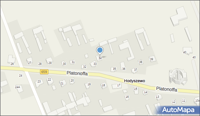 Hodyszewo, Platonoffa Stefana, ppłk., 34, mapa Hodyszewo