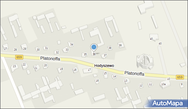 Hodyszewo, Platonoffa Stefana, ppłk., 36, mapa Hodyszewo