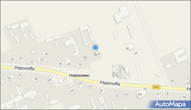 Hodyszewo, Platonoffa Stefana, ppłk., 39, mapa Hodyszewo