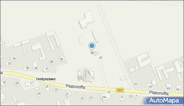 Hodyszewo, Platonoffa Stefana, ppłk., 40, mapa Hodyszewo
