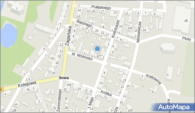 Iłowa, Plac Wolności, 5, mapa Iłowa