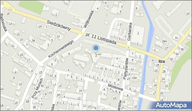 Iłża, Plac 11 Listopada, 2, mapa Iłża