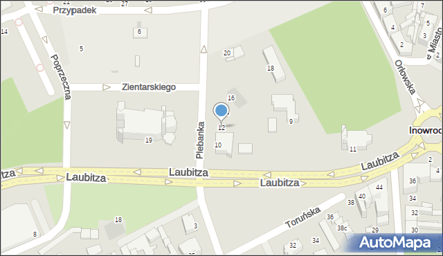 Inowrocław, Plebanka, 12, mapa Inowrocławia