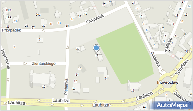 Inowrocław, Plebanka, 18, mapa Inowrocławia