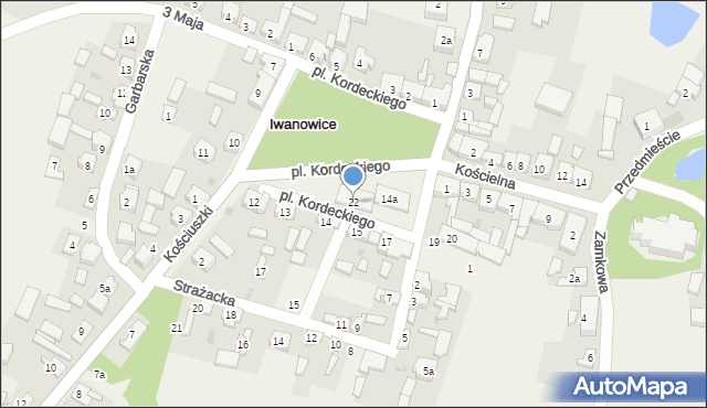 Iwanowice, Plac Kordeckiego Augustyna, ks., 22, mapa Iwanowice