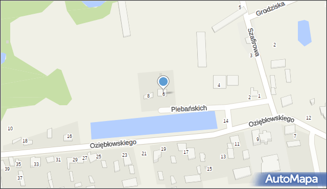 Izdebno Kościelne, Plebańskich, 6, mapa Izdebno Kościelne