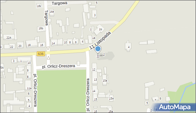 Jadów, Plac Orlicz-Dreszera Gustawa, gen., 11, mapa Jadów