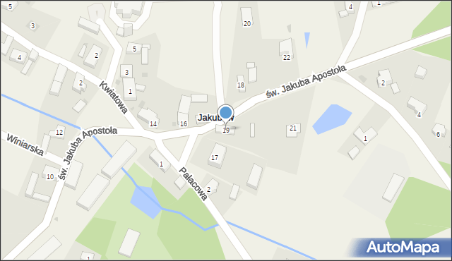 Jakubów, Plac św. Jakuba Apostoła, 19, mapa Jakubów
