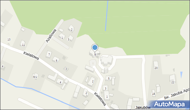 Jakubów, Plac św. Jakuba Apostoła, 4, mapa Jakubów