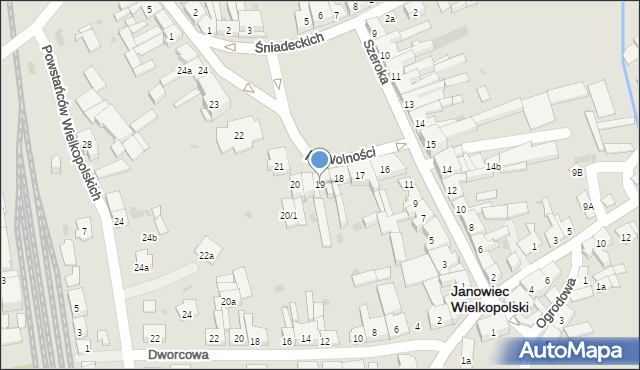 Janowiec Wielkopolski, Plac Wolności, 19, mapa Janowiec Wielkopolski