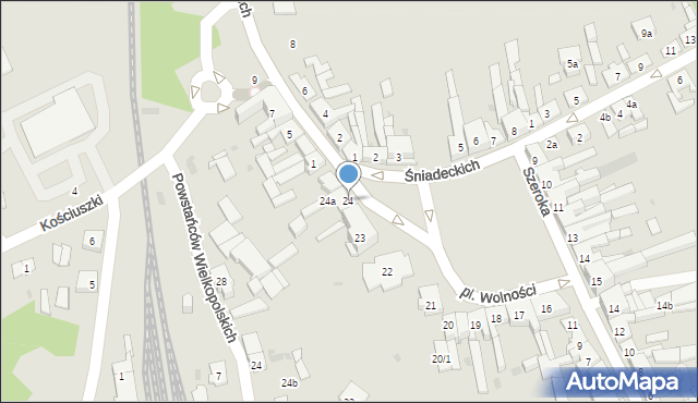 Janowiec Wielkopolski, Plac Wolności, 24, mapa Janowiec Wielkopolski