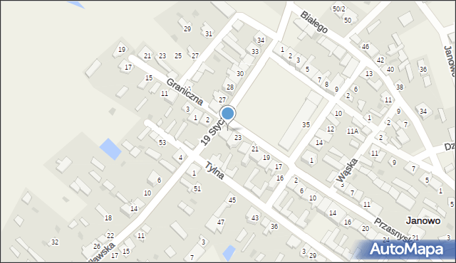 Janowo, Plac Kościuszki Tadeusza, gen., 24, mapa Janowo