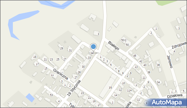 Janowo, Plac Kościuszki Tadeusza, gen., 34, mapa Janowo