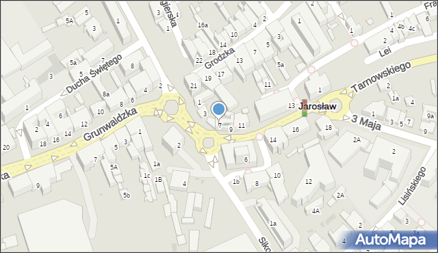 Jarosław, Plac Mickiewicza Adama, 7, mapa Jarosławia