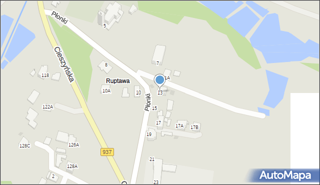 Jastrzębie-Zdrój, Płonki Emanuela, ks., 13, mapa Jastrzębie-Zdrój