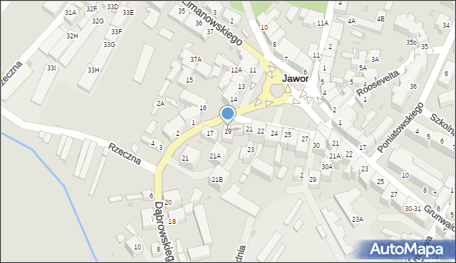 Jawor, Plac Wolności, 19, mapa Jawor