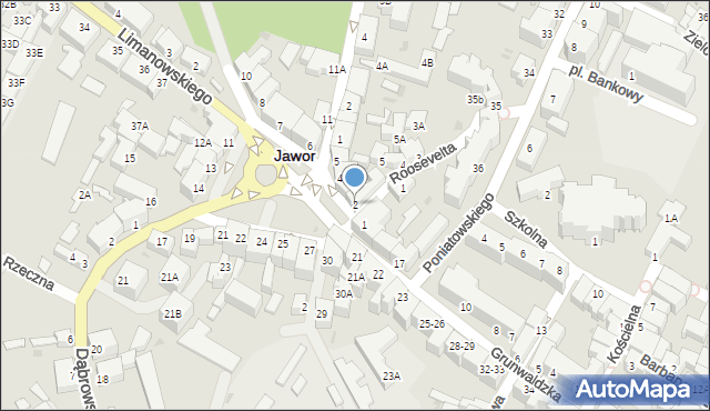 Jawor, Plac Wolności, 2, mapa Jawor