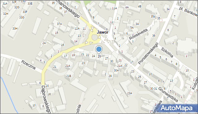 Jawor, Plac Wolności, 25, mapa Jawor