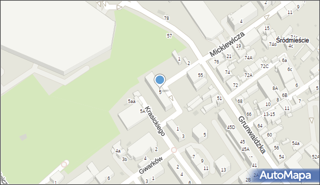 Jaworzno, Plac Górników, 5, mapa Jaworzno