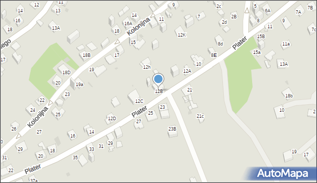 Jaworzno, Plater Emilii, 12B, mapa Jaworzno