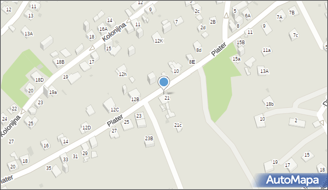 Jaworzno, Plater Emilii, 21A, mapa Jaworzno