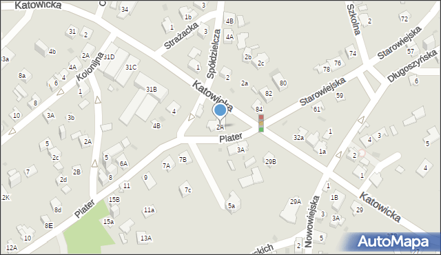 Jaworzno, Plater Emilii, 2A, mapa Jaworzno
