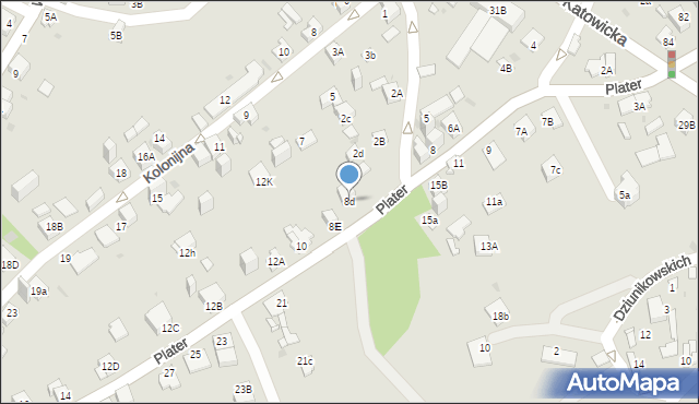 Jaworzno, Plater Emilii, 8d, mapa Jaworzno