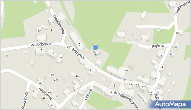 Jedlina-Zdrój, Plac Zdrojowy, 6, mapa Jedlina-Zdrój